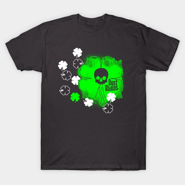 DR Skull and Shamrock Green T-Shirt by Dust Rhinos Swag Store